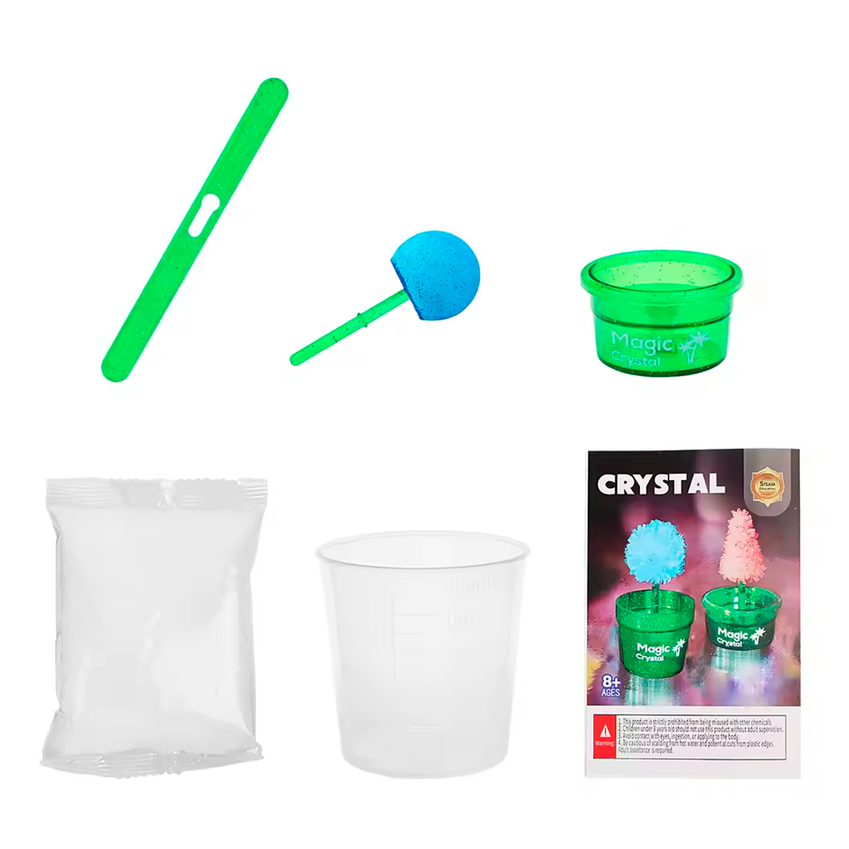 Experimento Científico de Plantio de Cristal DIY Criativo em Forma de Flor de Árvore de Cristal Divertido de Conjunto de Experimento Pai-Filho de Cor Aleatória (+6)