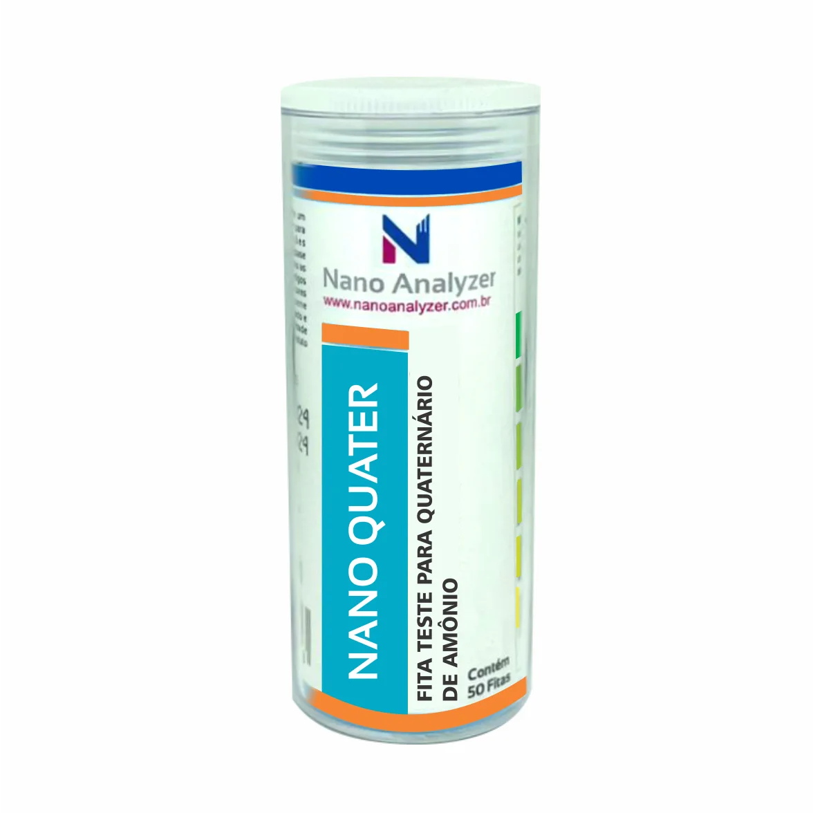 Fitas para Teste de Quaternário de Amônio 0 - 1000 ppm