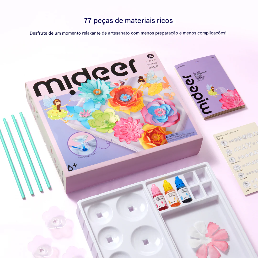 Kit Criativo Magic Dyeing Florist 77 Peças (+6)
