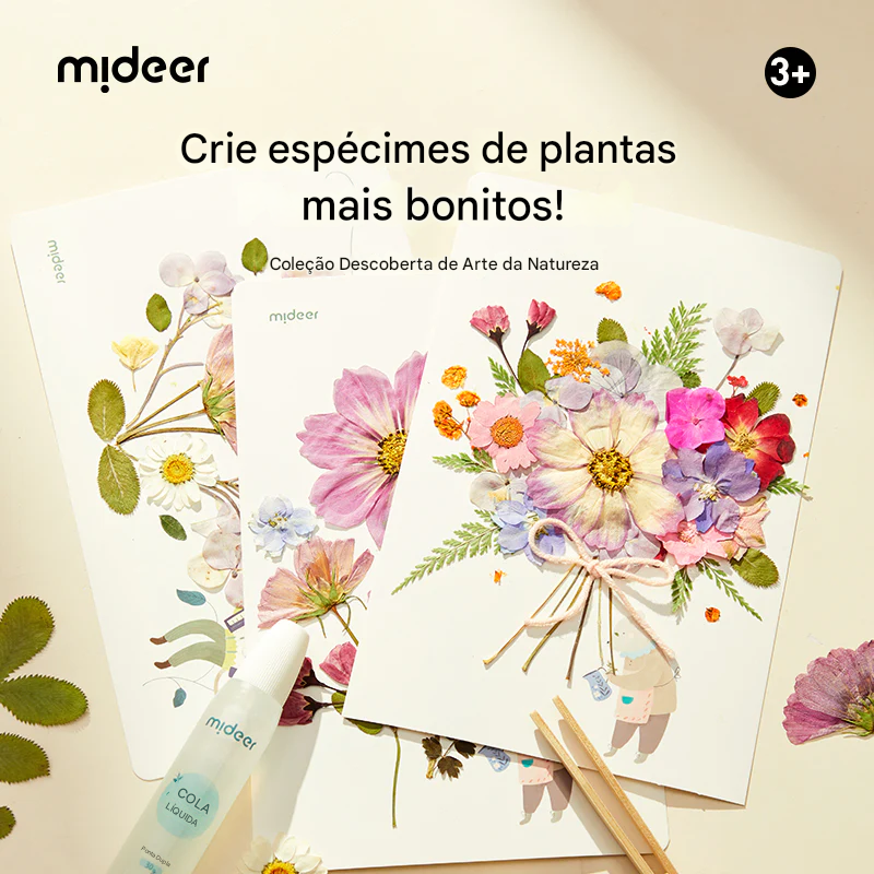 Kit Criativo Prensa de Plantas Nature Art Discovery Collection 27 Peças (+3)