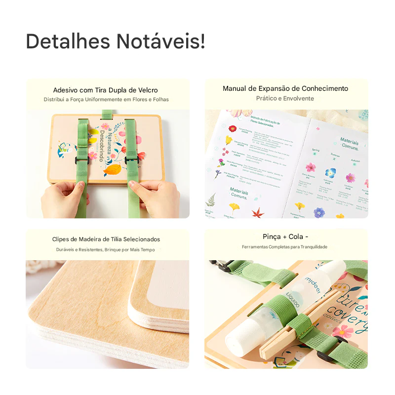 Kit Criativo Prensa de Plantas Nature Art Discovery Collection 27 Peças (+3)