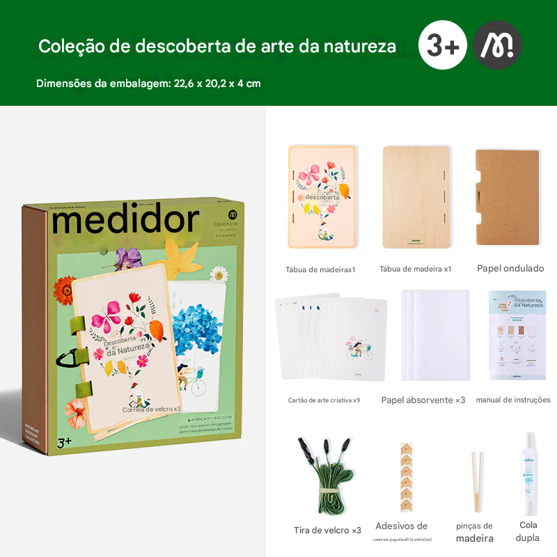 Kit Criativo Prensa de Plantas Nature Art Discovery Collection 27 Peças (+3)