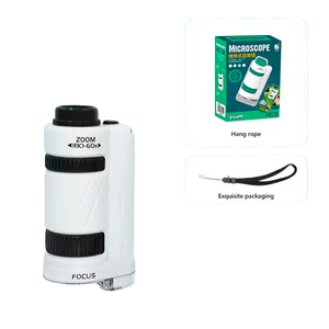 Kit de Microscópio Portátil 60×-120×/180× para Aprendizado Científico (+6)