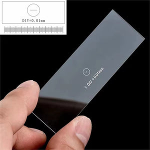 Lâmina Micrométrica de Calibração para Microscópios 0,01 mm