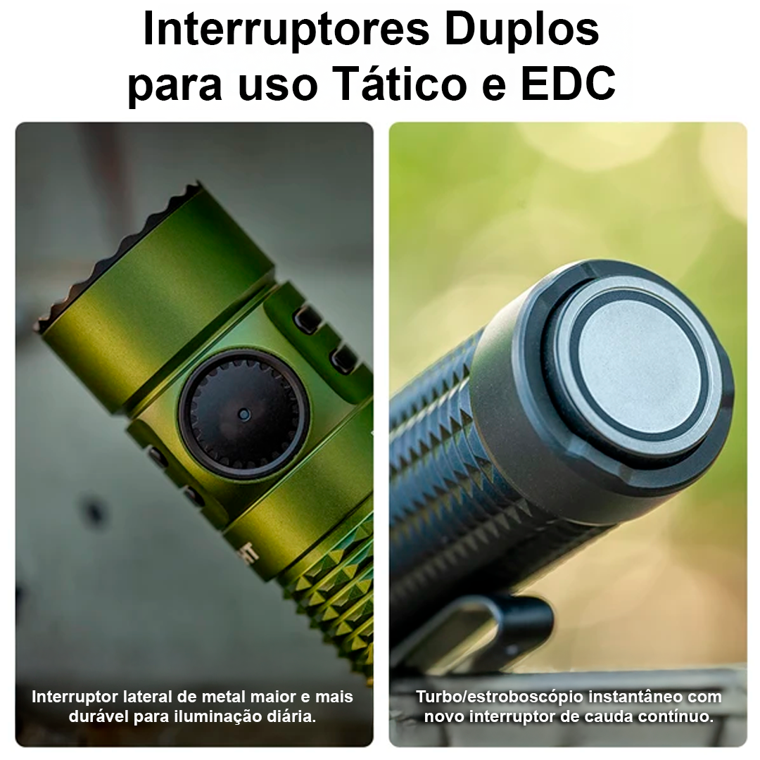 Lanterna de Mão Tática Recarregável Olight Warrior Mini 3 até 1750 lúmens IPX8