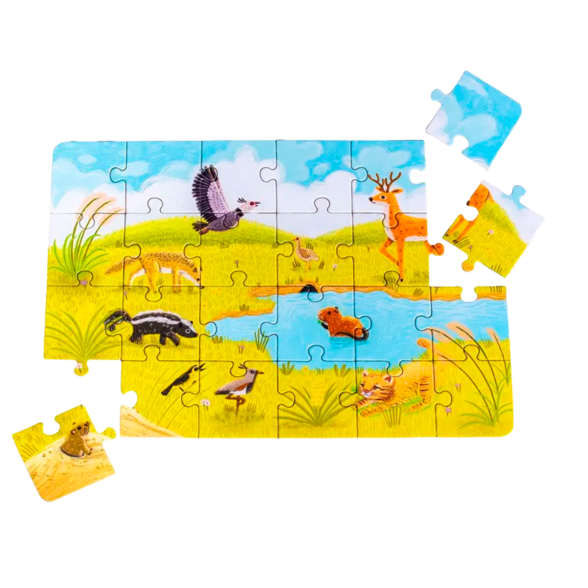 Livro com Quebra-Cabeça - Viva o Pampa de 24 Peças (+4)