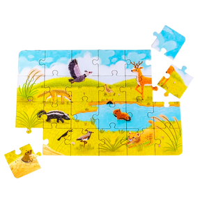 Livro com Quebra-Cabeça - Viva o Pampa de 24 Peças (+4)