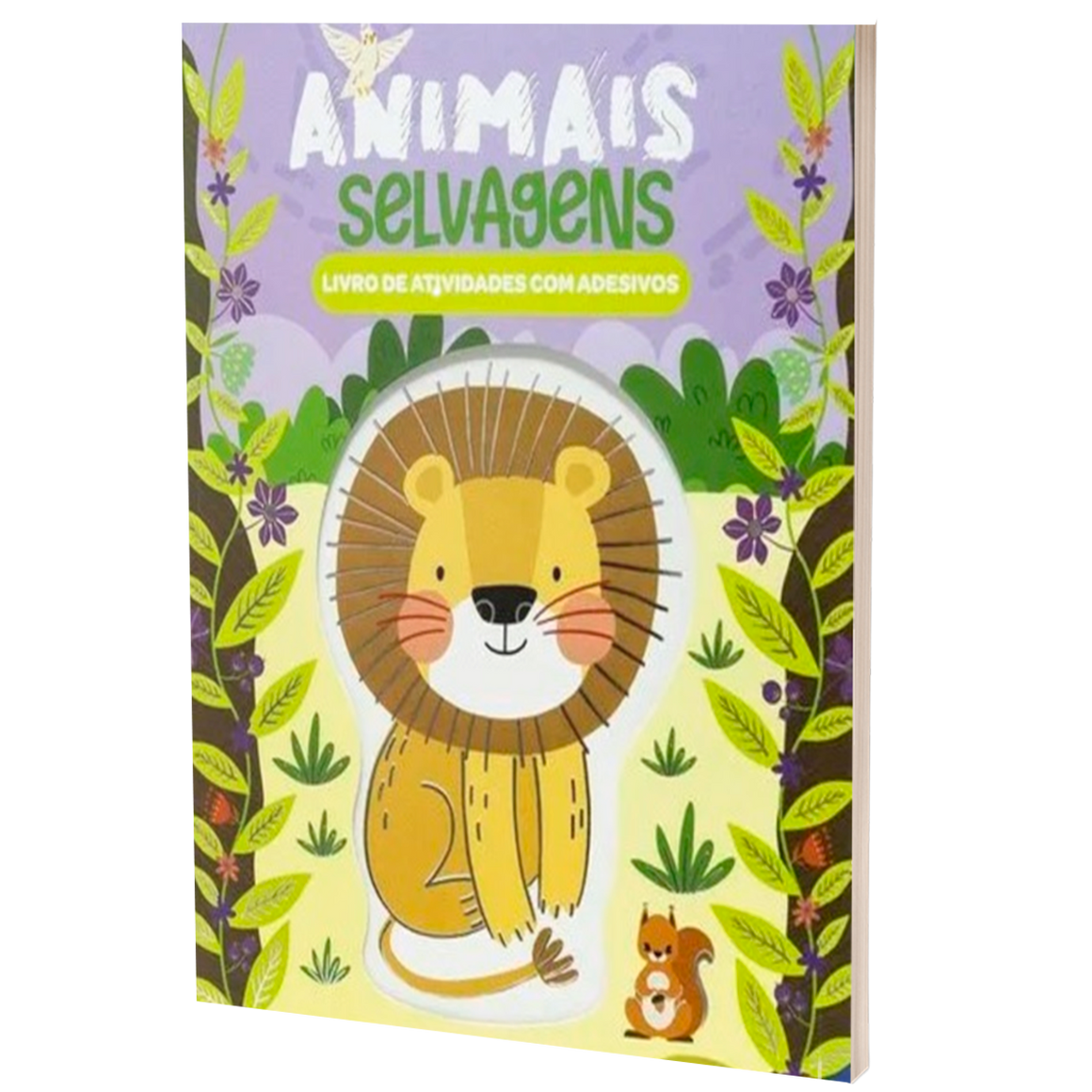 Livro de Animais Selvagens com Adesivos (+5)