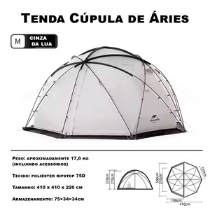 Barracas de Acampamento Tipo Domo Naturehike para 3-4 Pessoas