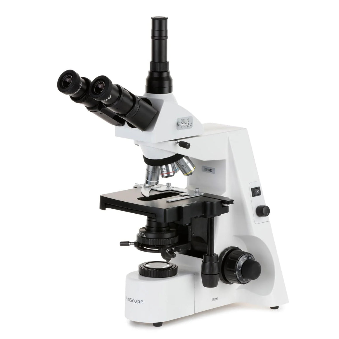 Microscópio Composto Trinocular AmScope Série T690 até 2500X Iluminação Köhler Óptica Planacromática
