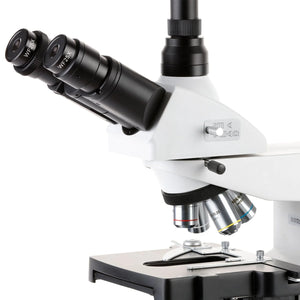 Microscópio Composto Trinocular AmScope Série T690 até 2500X Iluminação Köhler Óptica Planacromática