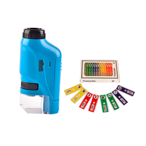Microscópio de Bolso para Crianças: Brinquedo Científico Educativo com LED 60–120x (+6)