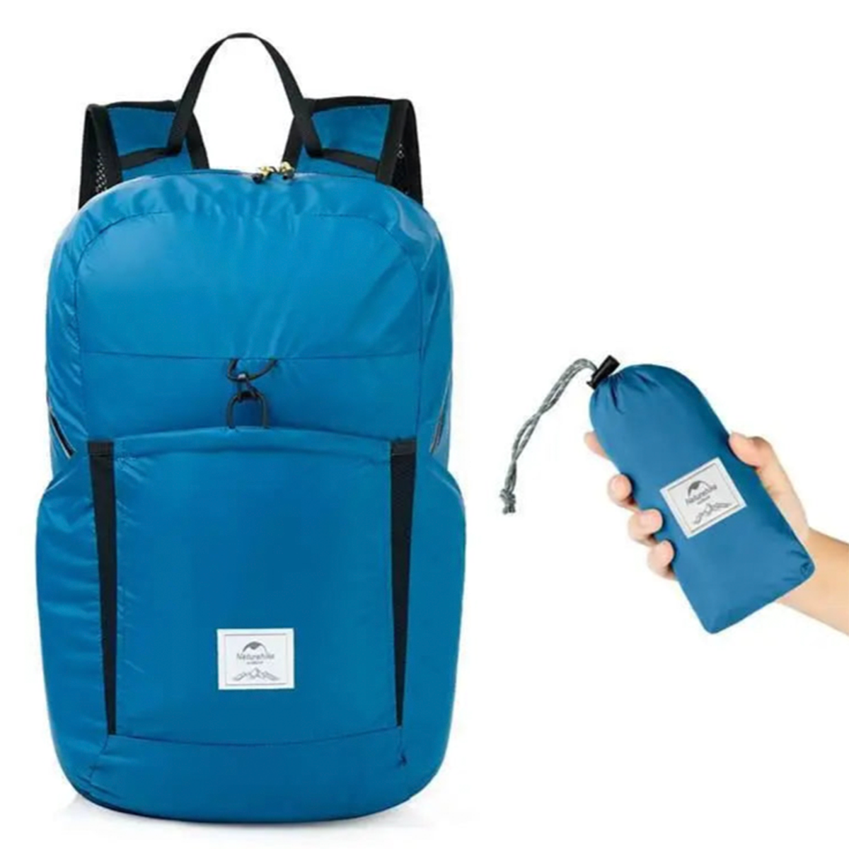 Mochila Dobrável Naturehike de 22L com Tecido Impermeável 30D e Zíper YKK Selado