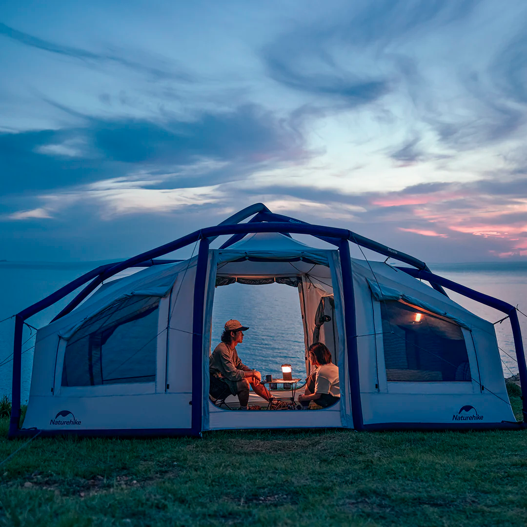 Naturehike AIR 12.0 Lightweight Inflatable Tent 2-4 Person Waterproof Ventilated 3 Season Camping Beach
