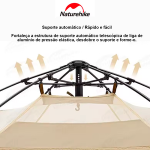 Naturehike Barraca Automática Chuveiro Separação Seca e Molhada Acampamento Viagem Camarim Abrigo Banheiro Portátil