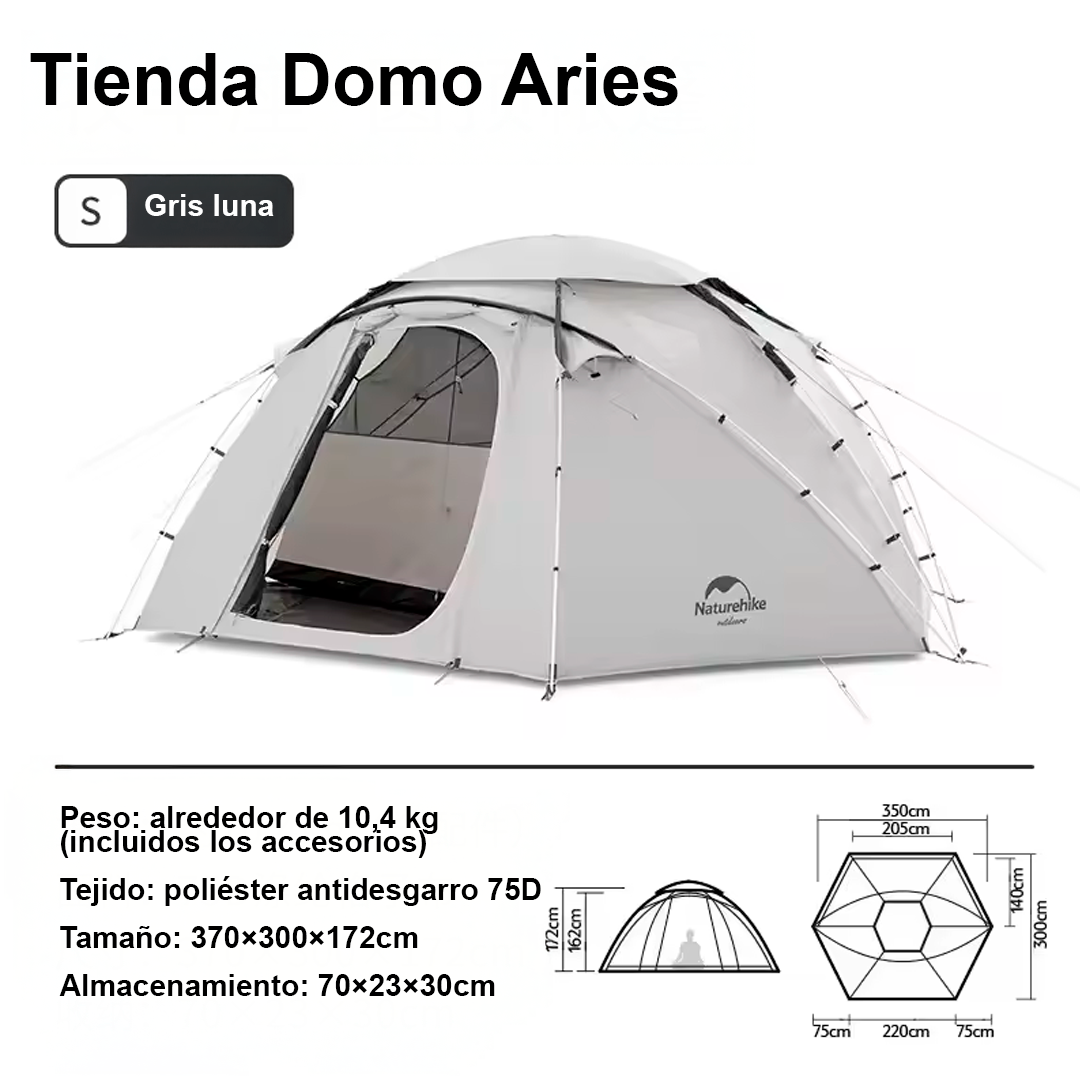Barracas de Acampamento Tipo Domo Naturehike para 3-4 Pessoas
