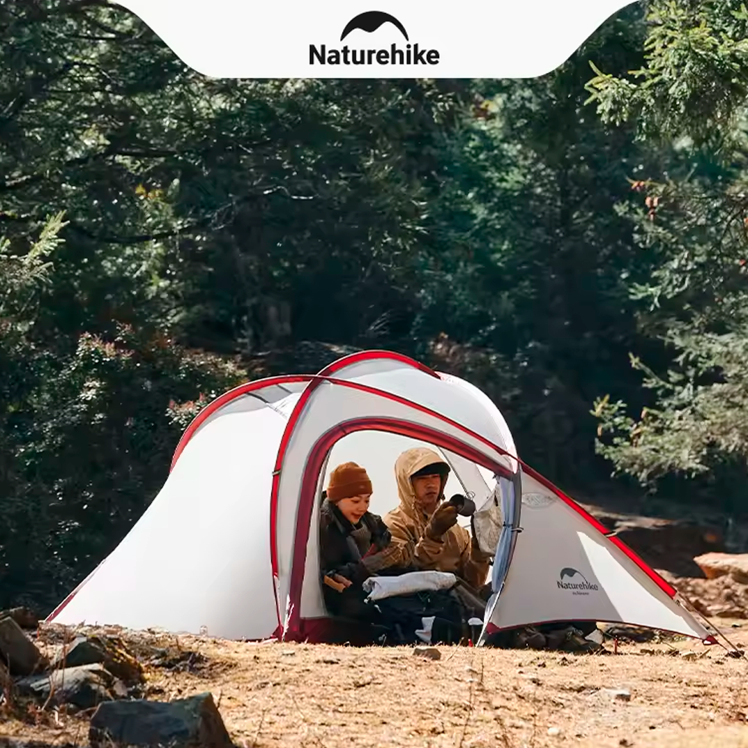 Naturehike Hiby Tenda de Acampamento Ultraleve à Prova d'Água com um Quarto e uma Sala de Estar