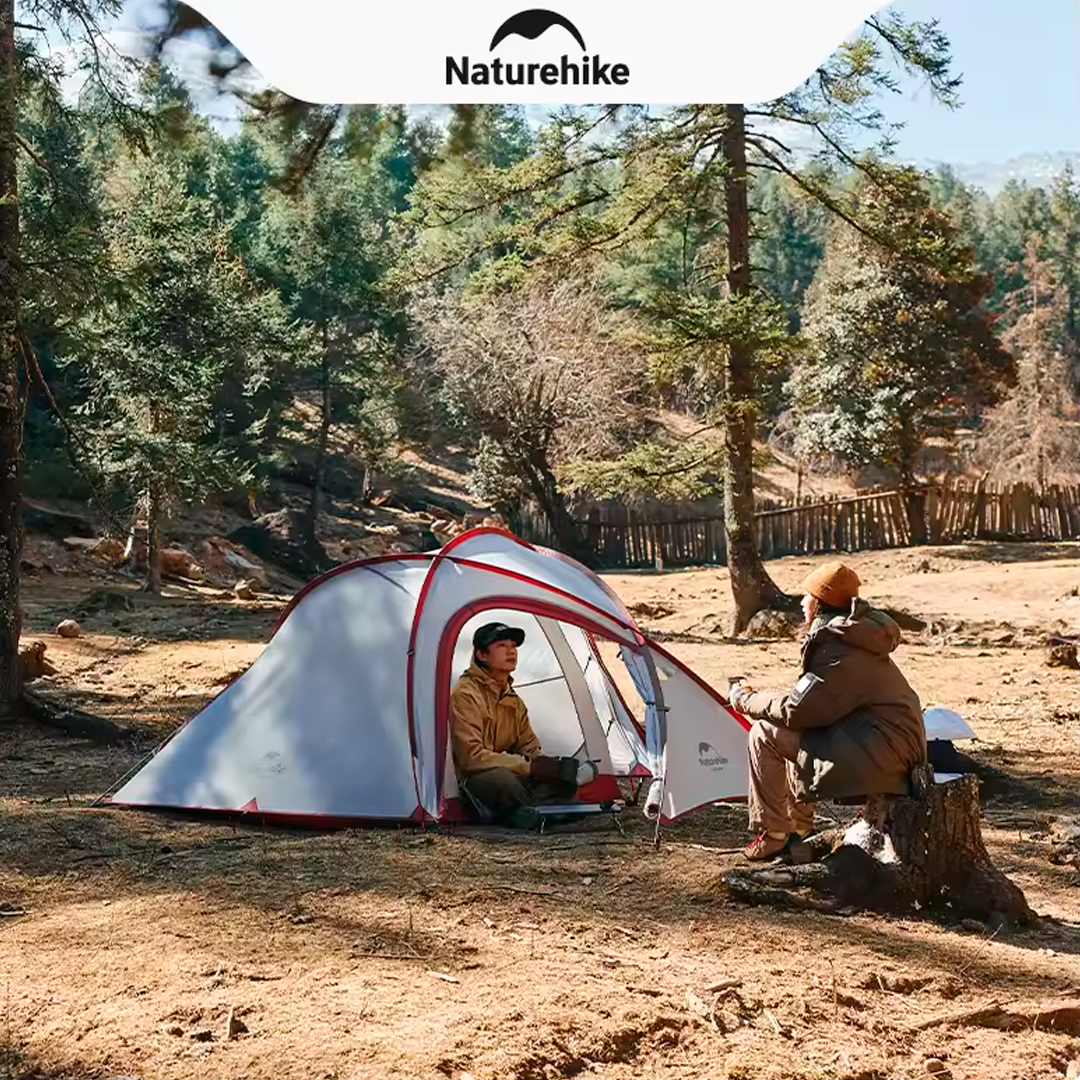 Naturehike Hiby Tenda de Acampamento Ultraleve à Prova d'Água com um Quarto e uma Sala de Estar