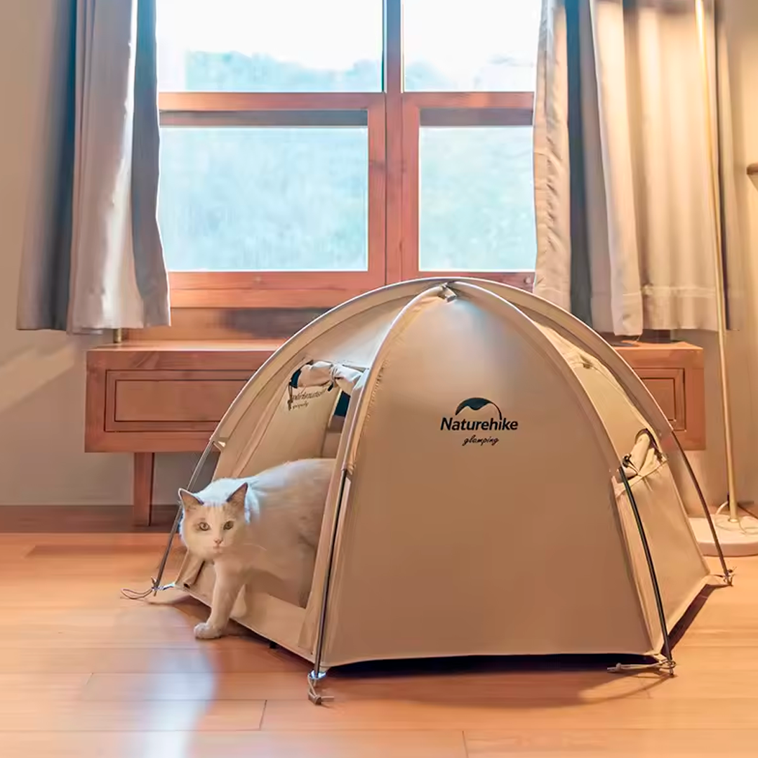 Naturehike Mini Tenda Hexagonal para Animais de Estimação Autossustentável de Algodão Respirável À Prova D 'Água Portátil para Cães e Gatos
