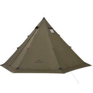 Naturehike Octagonal Indian Style Pyramid Glamping Tent with Fireplace Hole and Outdoor Kitchen