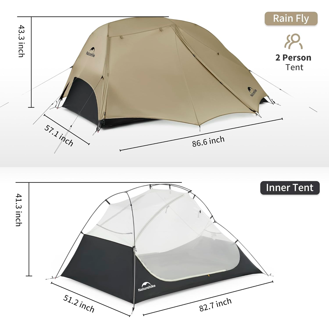 Naturehike Star River UL Tenda Ultraleve 2 Pessoas Camada Dupla À Prova D 'Água À Prova de Vento 3 Temporadas Camping 2024