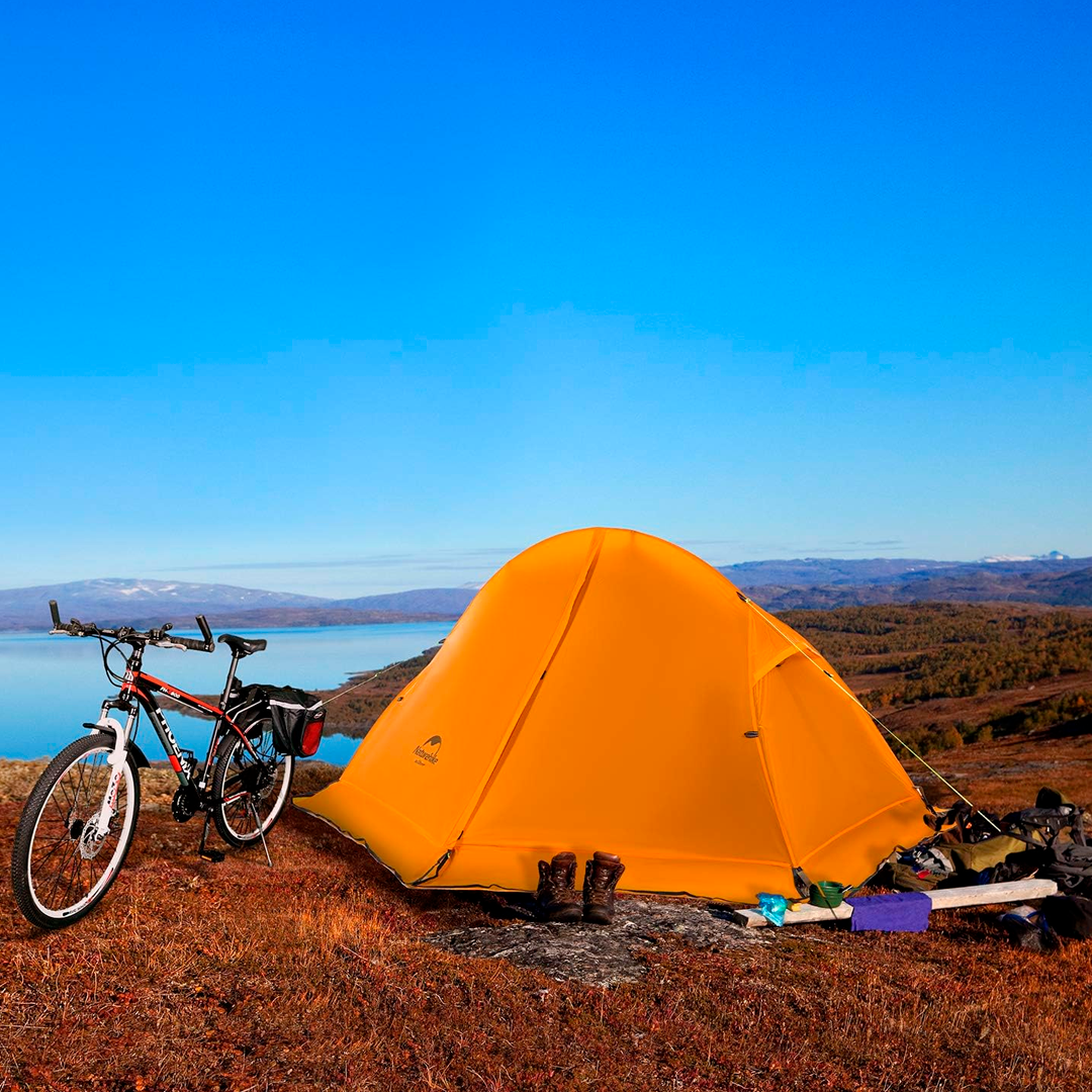 Naturehike Tenda Ultraleve À Prova D 'Água 1 Pessoa Portátil Nylon Praia Ciclismo Caminhada Mochila