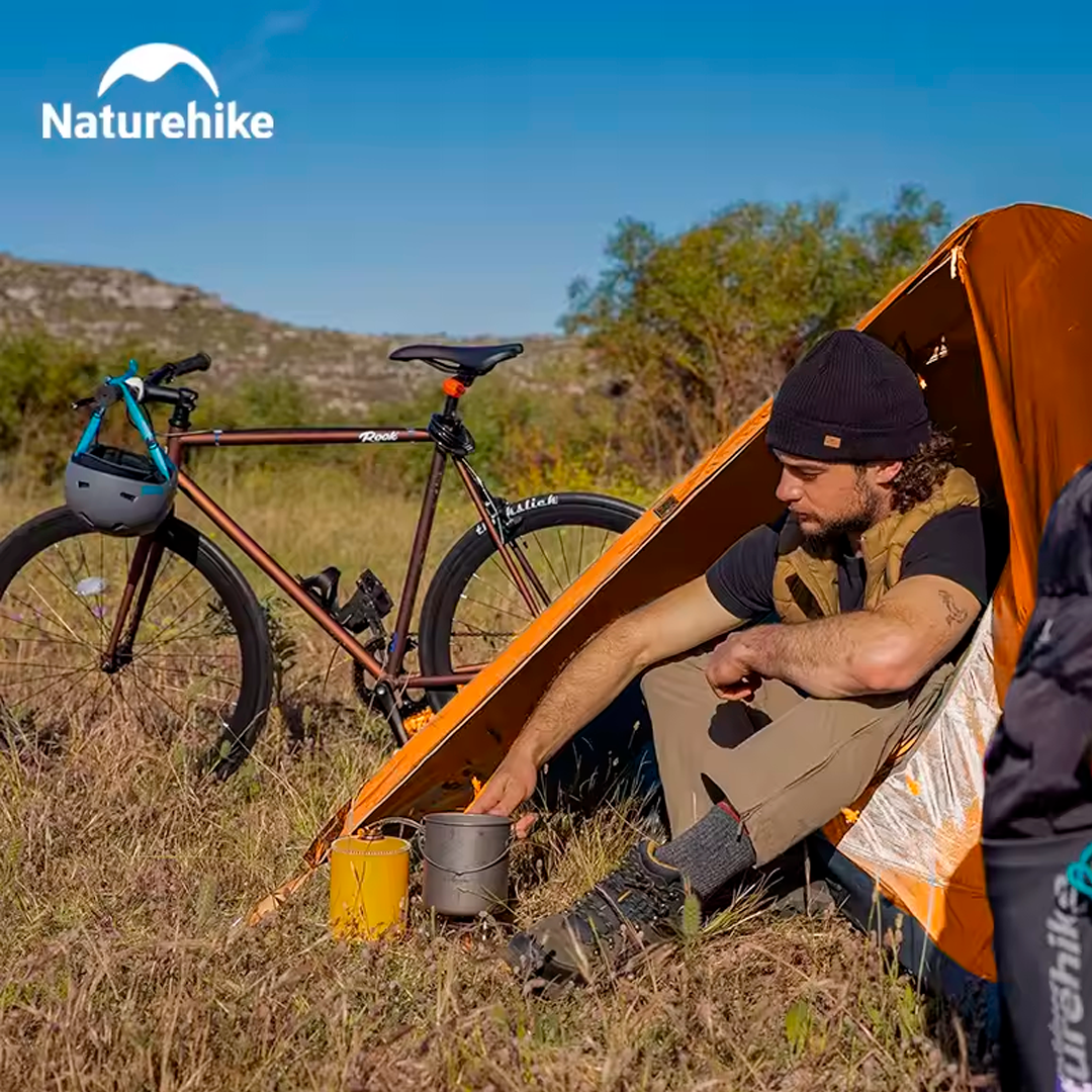 Naturehike Tenda Ultraleve À Prova D 'Água 1 Pessoa Portátil Nylon Praia Ciclismo Caminhada Mochila