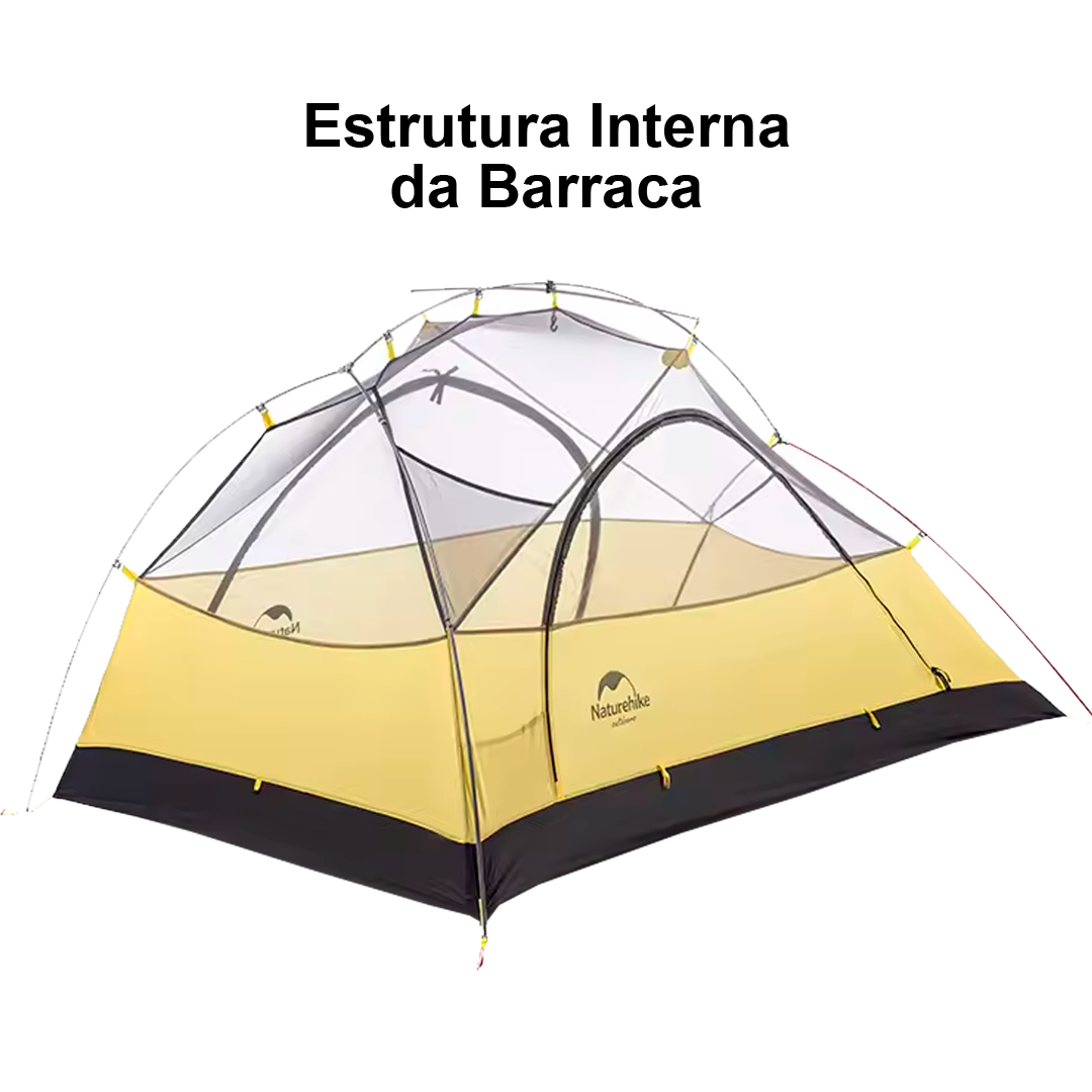 Naturehike Ultraligera 15D Carpa Star River 2 Personas 4 Estaciones Silicona com Huella