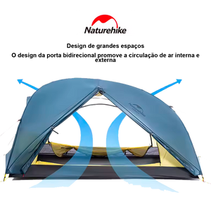 Naturehike Ultraligera 15D Carpa Star River 2 Personas 4 Estaciones Silicona com Huella