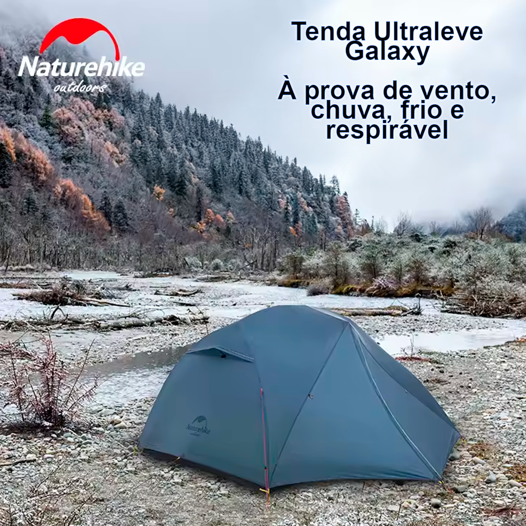 Naturehike Ultraligera 15D Carpa Star River 2 Personas 4 Estaciones Silicona com Huella