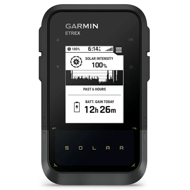 Navegador de Mão Garmin eTrex Solar GPS Multibanda com Carga Solar Ilimitada IPX7