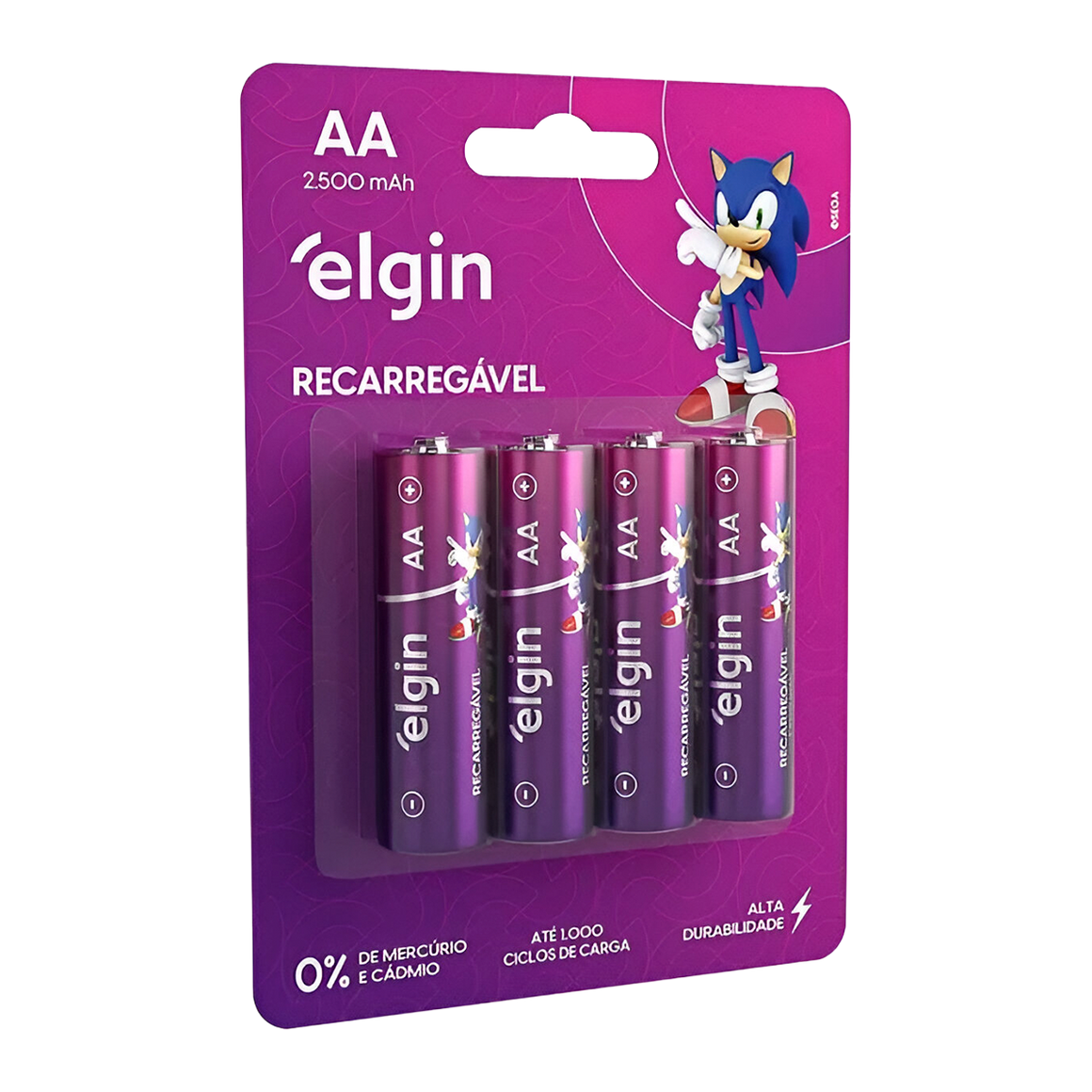 Pilhas Recarregáveis Tipo AA Elgin 2500 mAh Blister