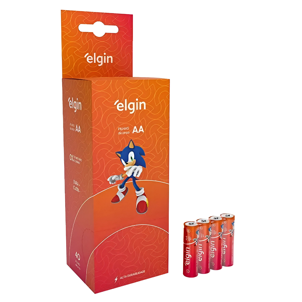 Pilhas de Zinco Tipo AA Elgin Comum