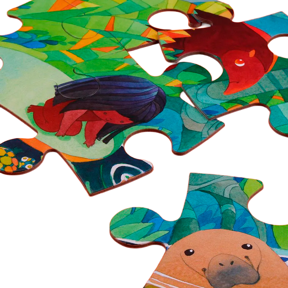Quebra-Cabeça - Floresta Amazônica Gigante de 48 Peças (+4)