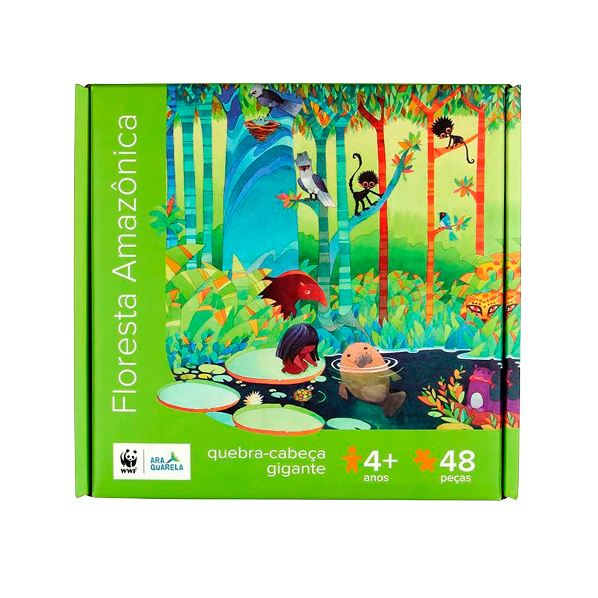 Quebra-Cabeça - Floresta Amazônica Gigante de 48 Peças (+4)