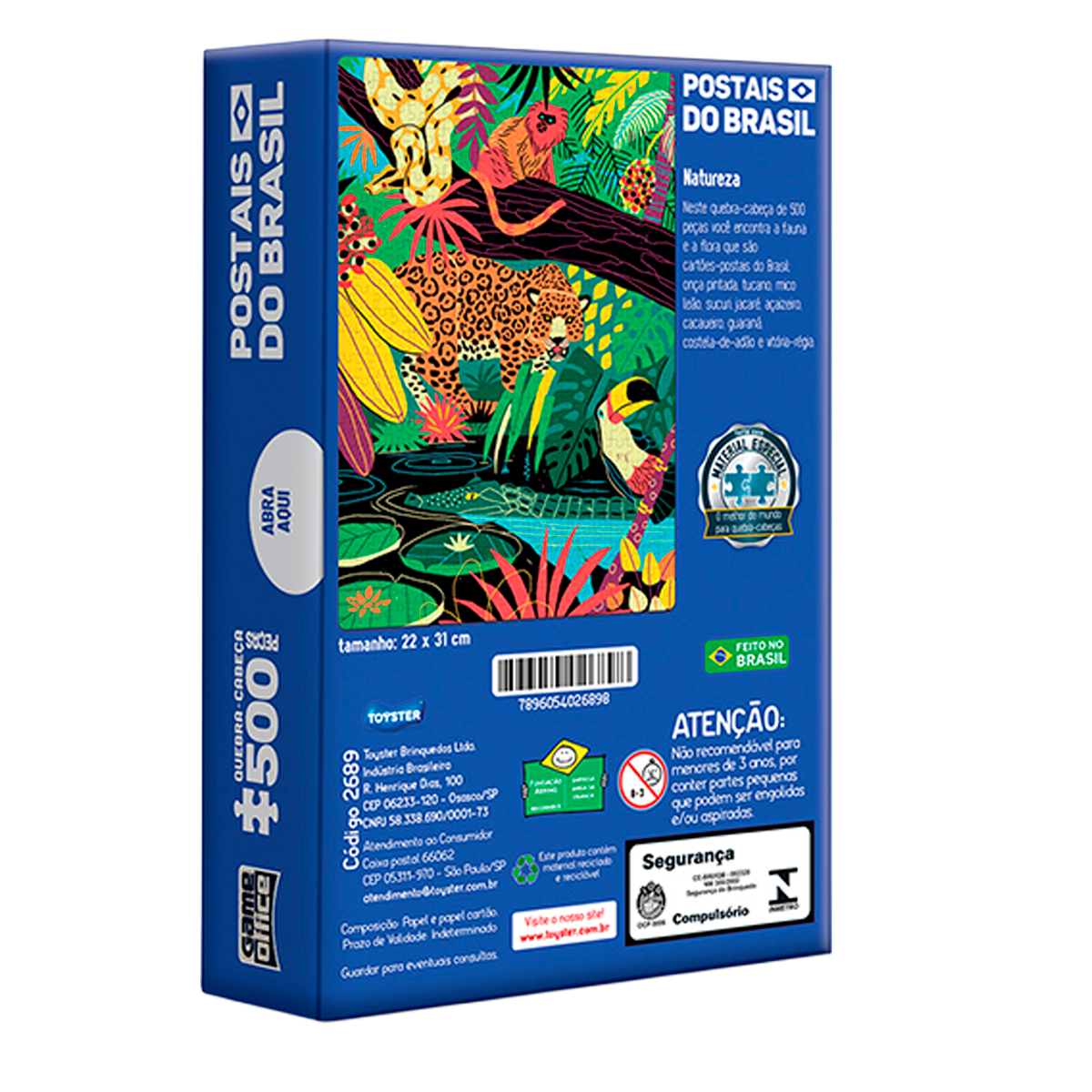 Quebra-Cabeça - Postais do Brasil de Natureza  de 500 peças nano (+10) 
