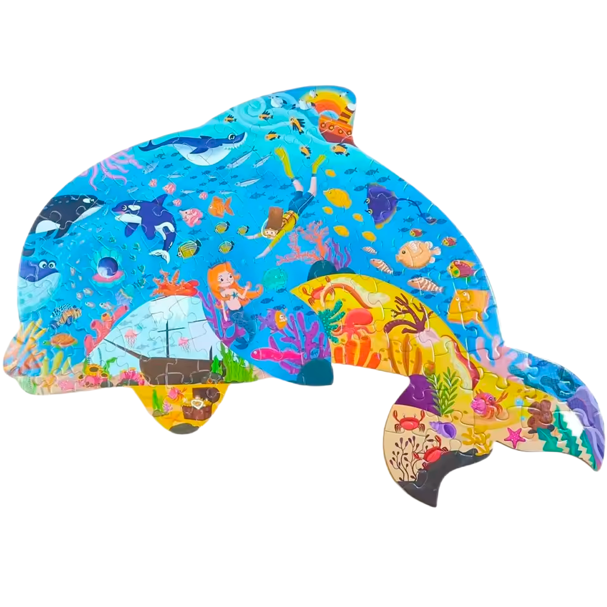 Quebra-Cabeça 3D de Animais Marinhos (+3)