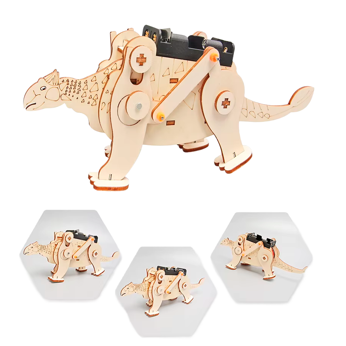 Quebra-Cabeça 3D de Dinossauro Ankylosaurus para Montagem (+7)