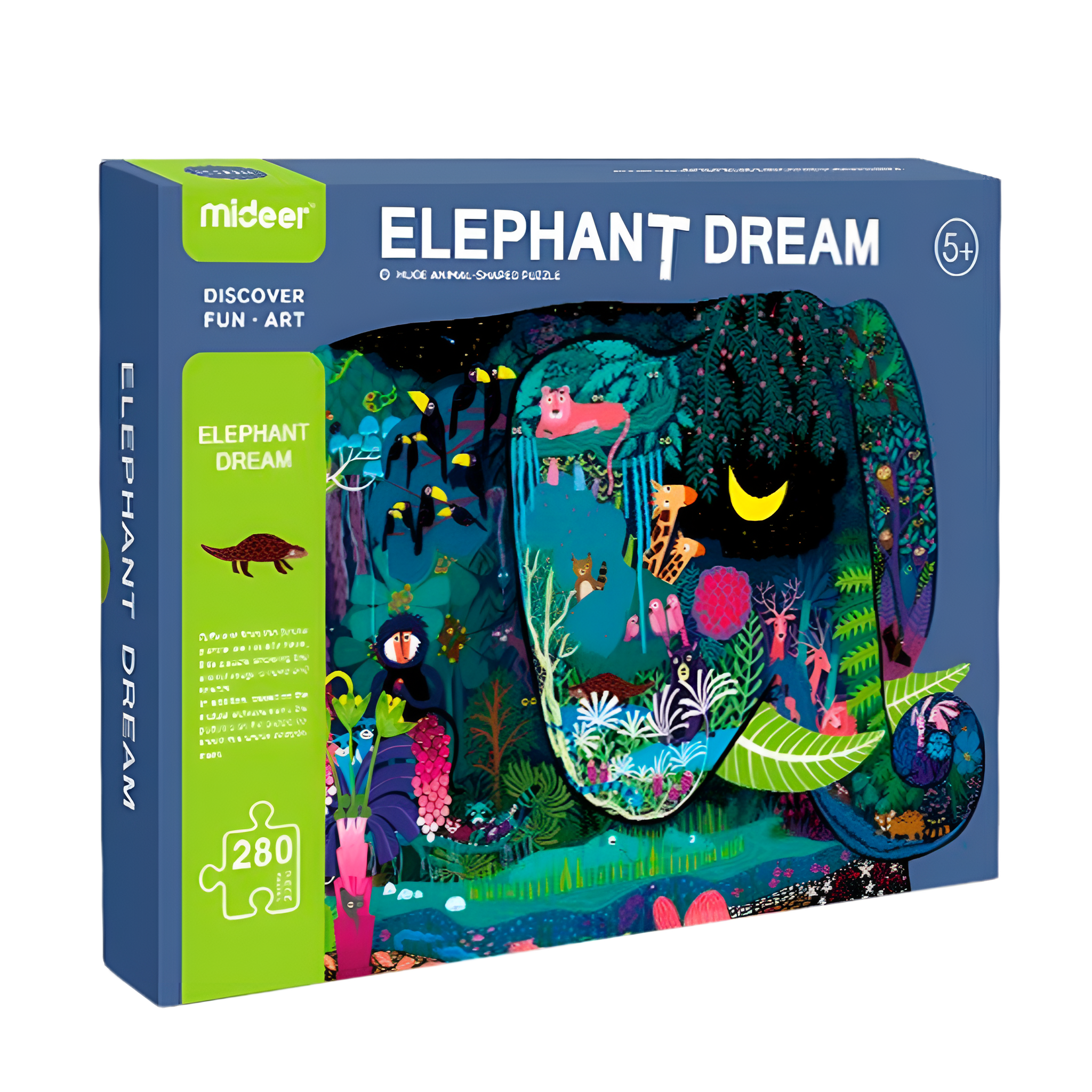 Quebra-Cabeça Elefante da Selva de 280 Peças (+3)