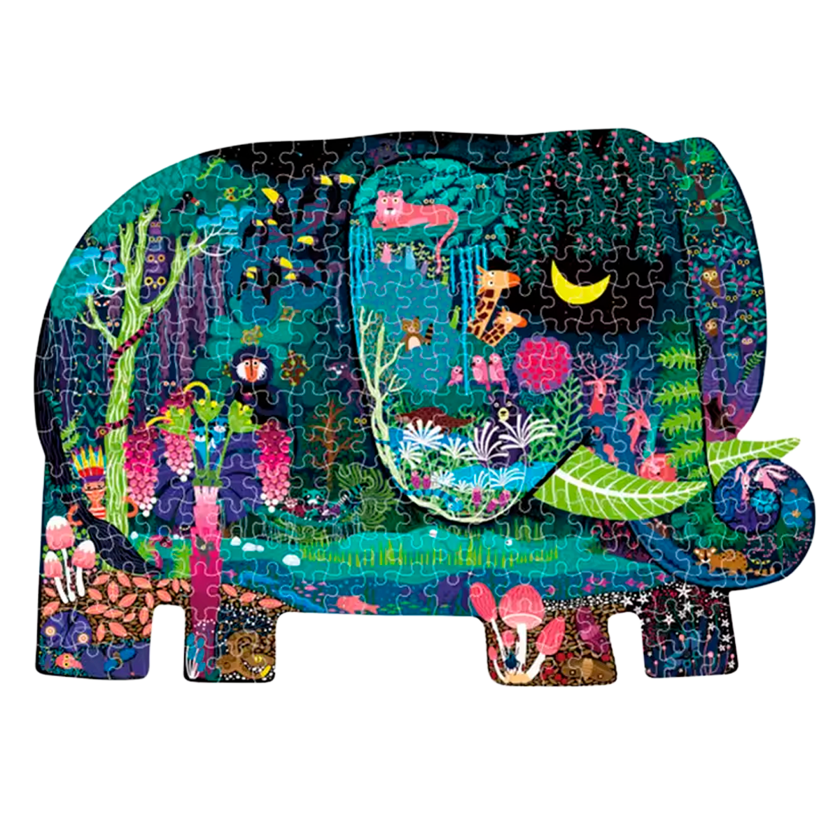 Quebra-Cabeça Elefante da Selva de 280 Peças (+3)