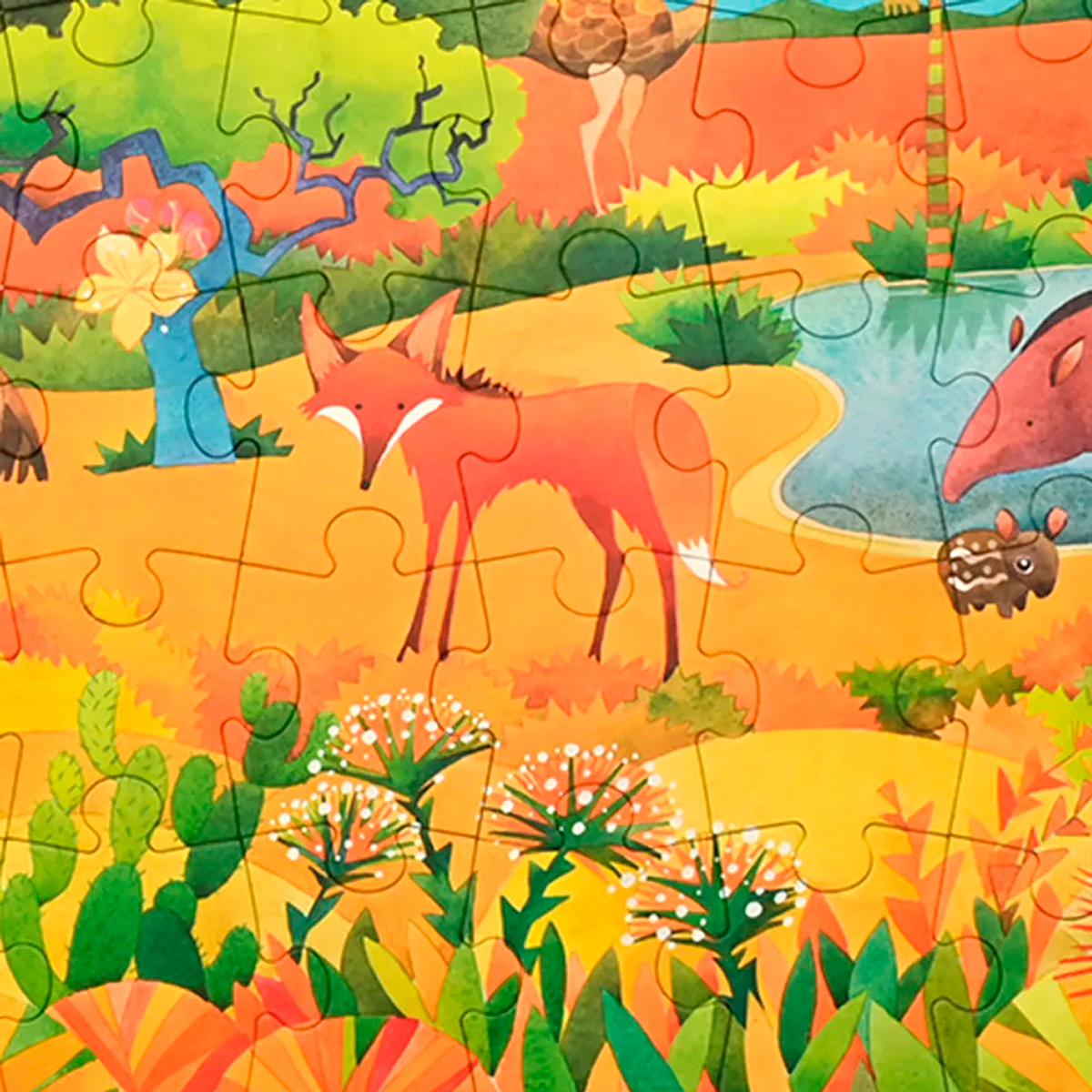 Quebra-Cabeça Gigante de Cerrado de 60 peças (+4)