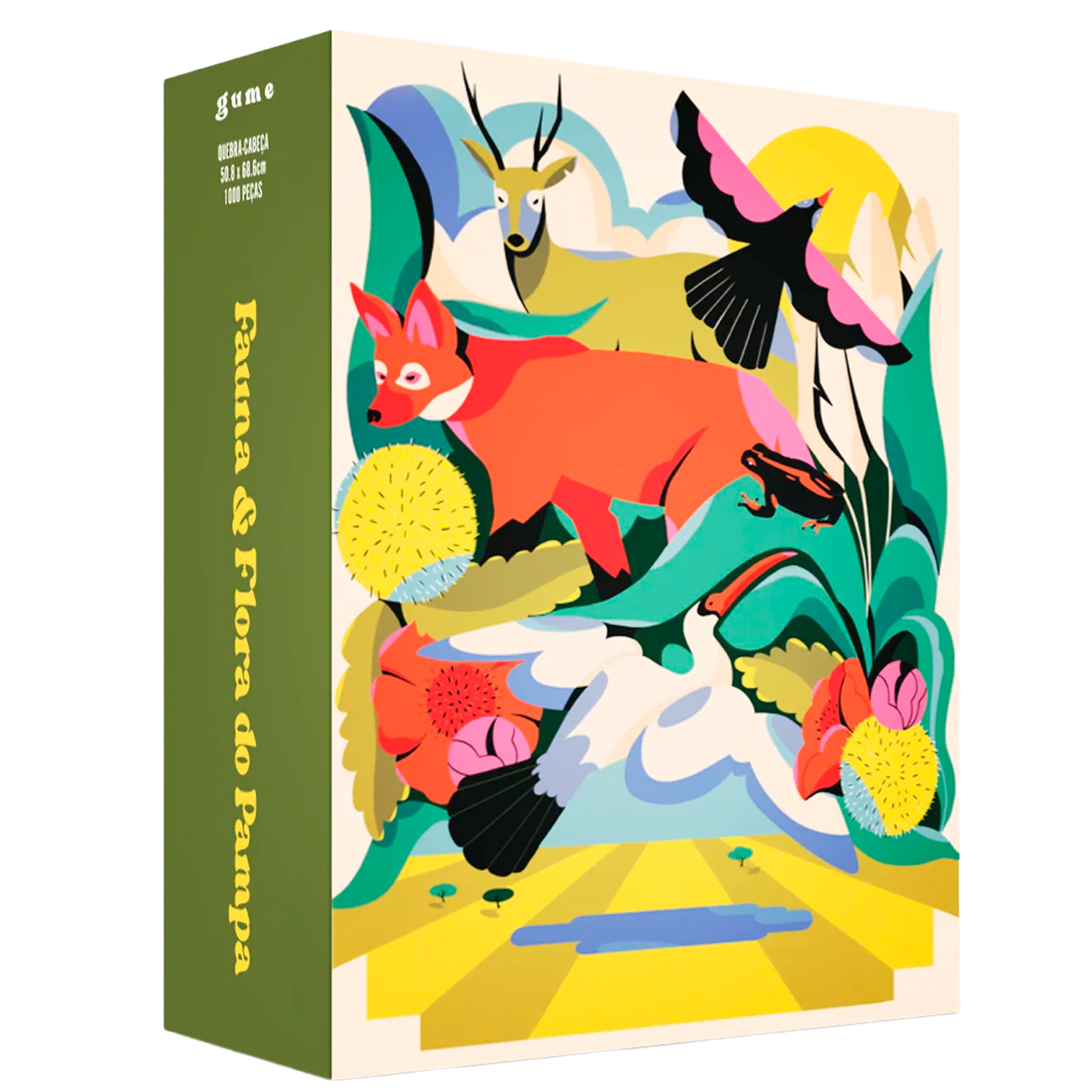 Quebra-Cabeça Gume Pampa Fauna & Flora com Caixa de Luxo 1000 Peças (+15) 