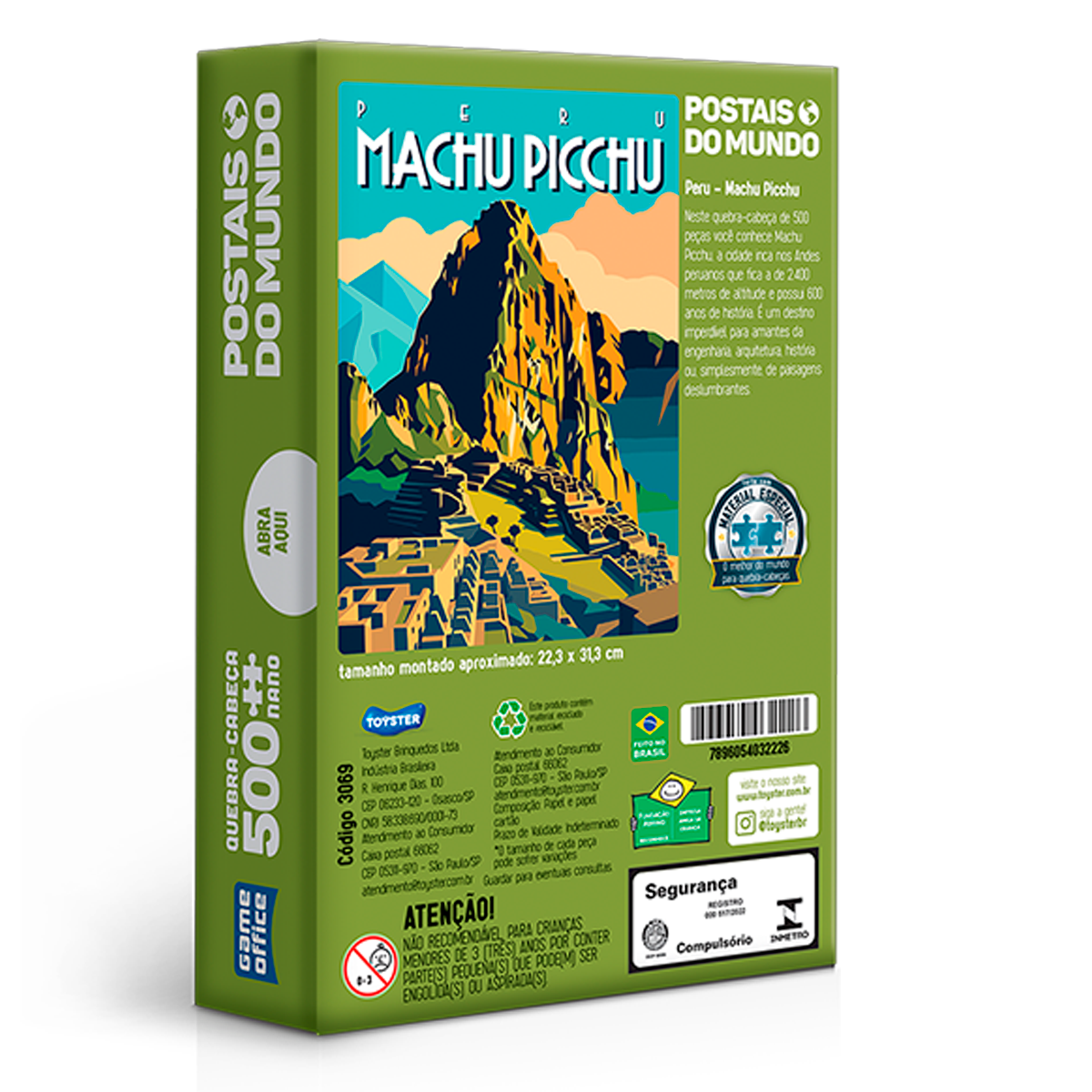 Quebra-Cabeça Postais do Mundo de Peru – Machu Picchu nano de 500 peças (+10)