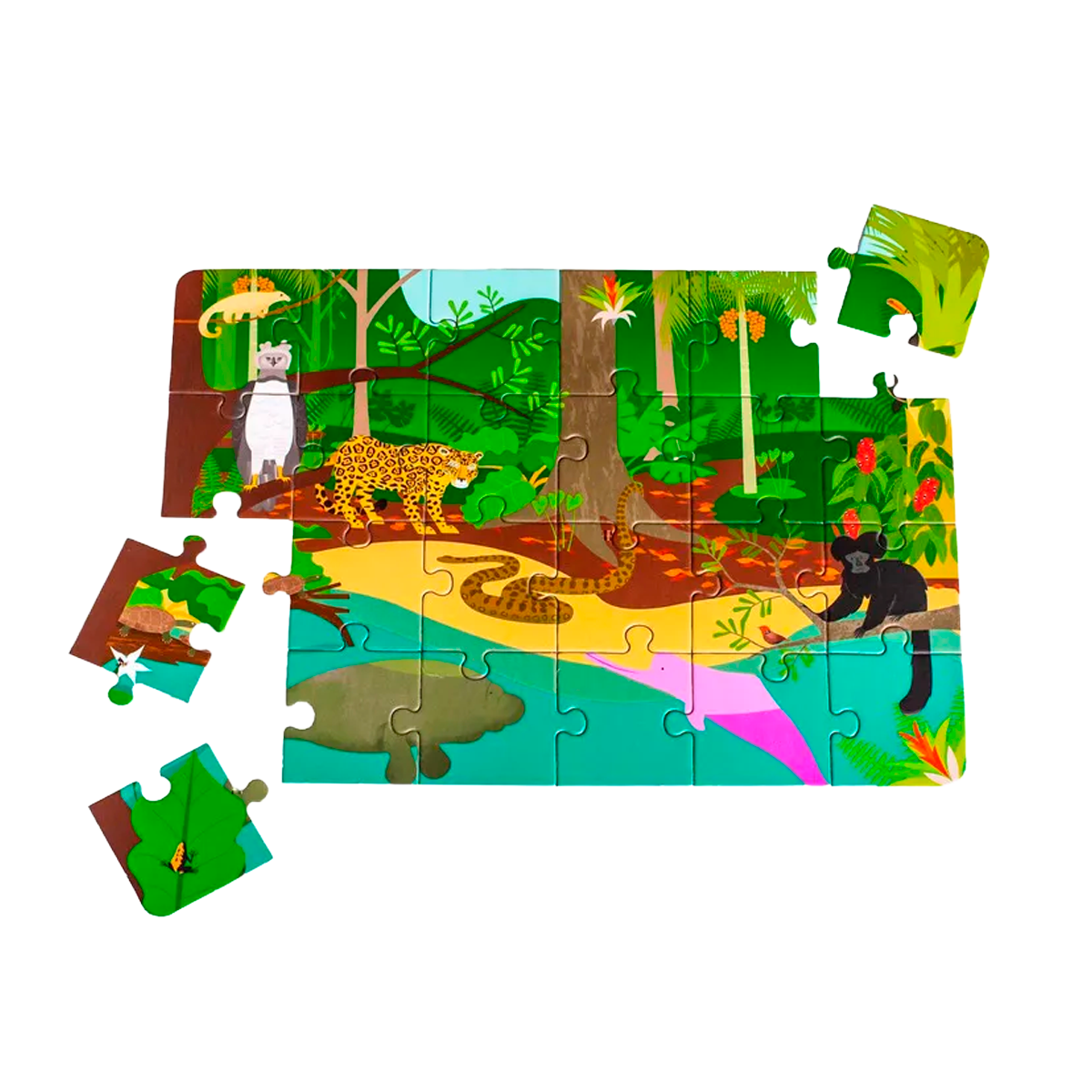 Quebra-Cabeça de Aves para Crianças de 100 Peças (+6)