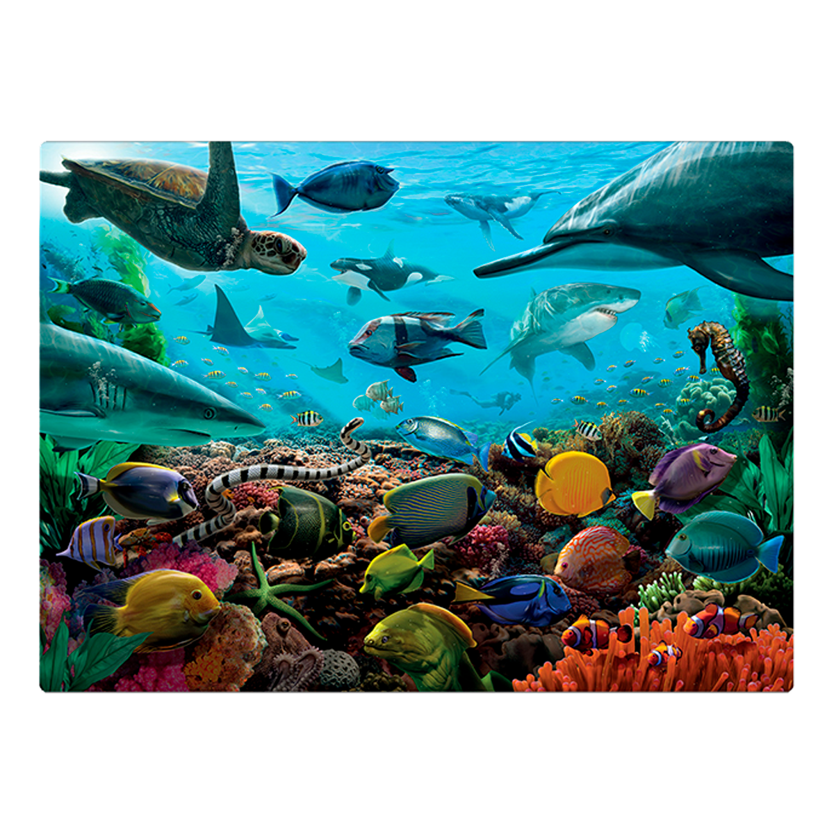 Quebra-Cabeça de Criaturas Marinhas de 1000 peças (+10)