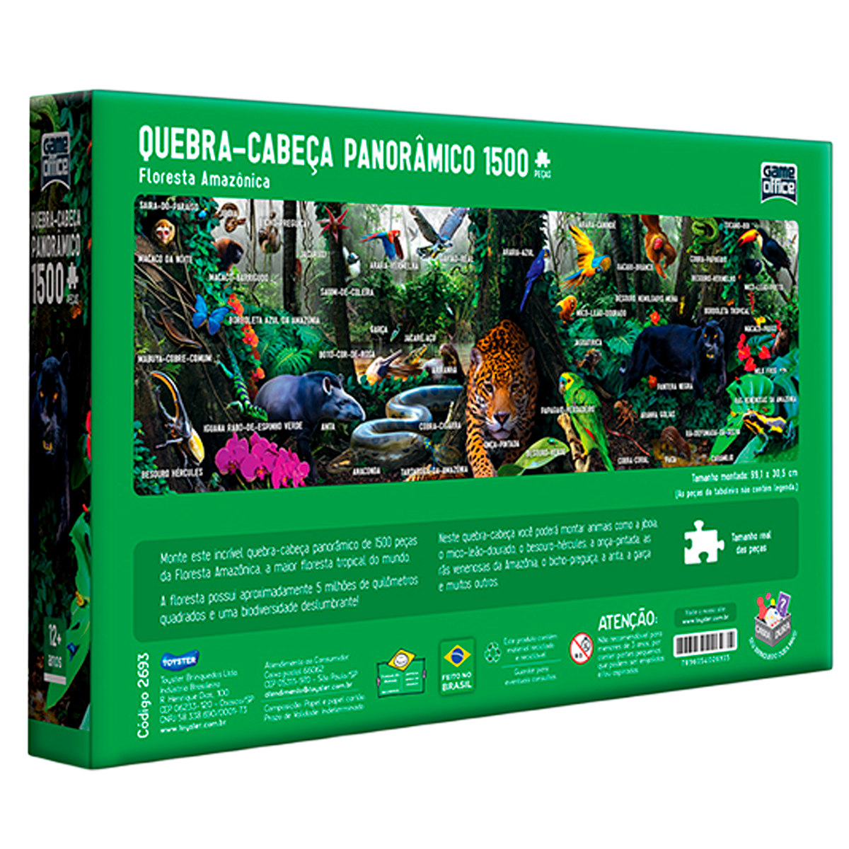 Quebra-Cabeça de Floresta Amazônica de 1500 peças (+12)