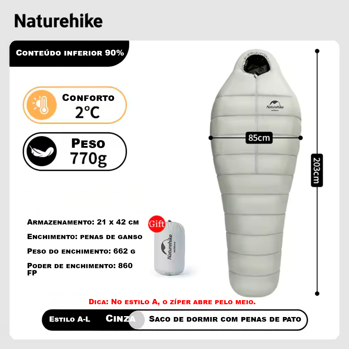 Rede Naturehike Ultraligeira Para 1–2 Pessoas Camping Antirrolamento Alargada