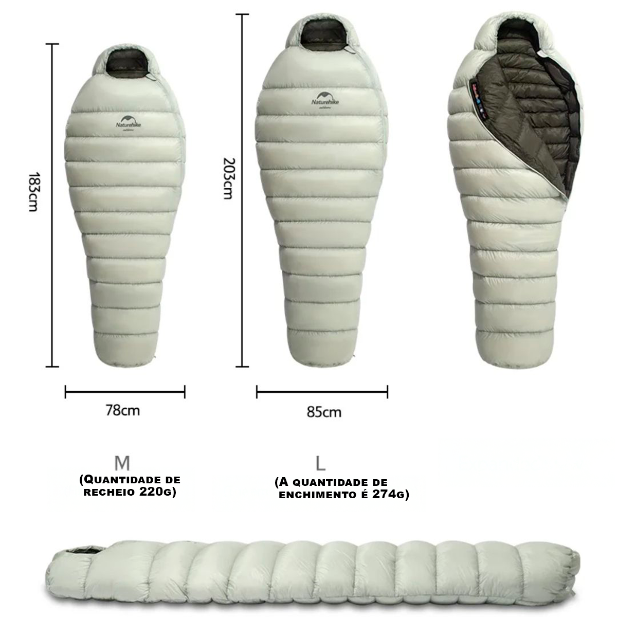 Rede Naturehike Ultraligeira Para 1–2 Pessoas Camping Antirrolamento Alargada