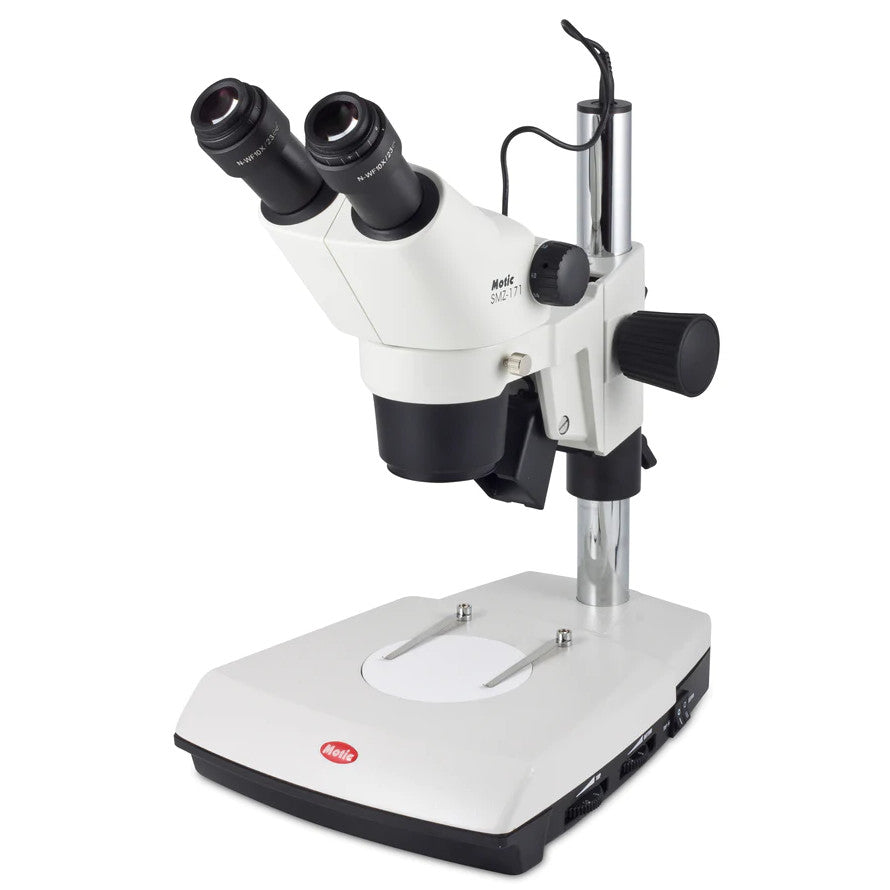 Microscópios Estéreo Binoculares Motic Série SMZ-171 Zoom 7,5X-50X - Sem Iluminação