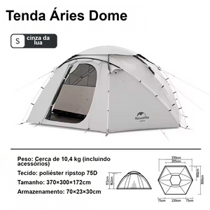 Tenda Naturehike Shepherd Dome à prova d'água, grande espaço para acampamento ao ar livre com neve e chuva